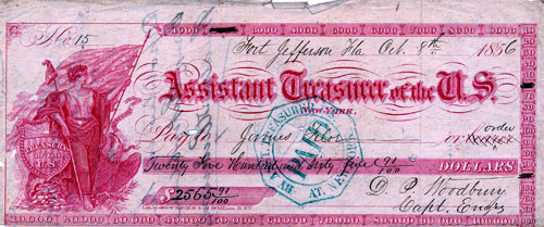 US Treasury check