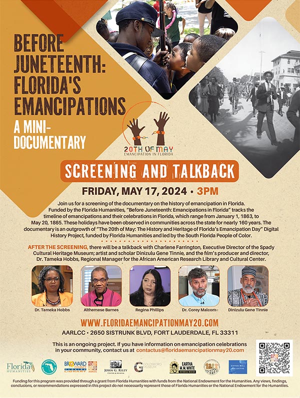 Before Juneteenth: Florida's Emancipations A Mini-Documentary flyer